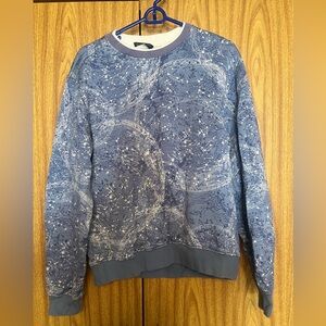 Versace Men's Blue Constellation Patterned Sweater